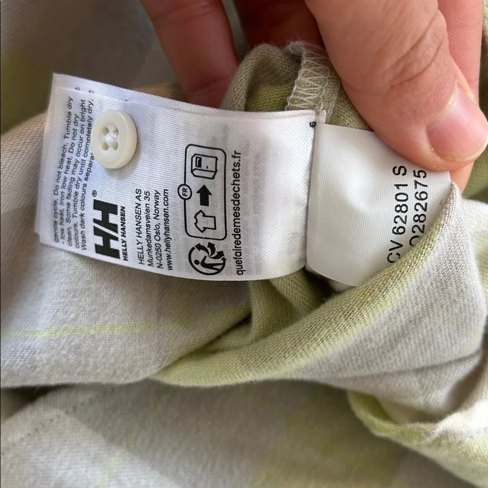 Helly Hansen Size S Lokka Organic Flannel Long Sleeve Shirt